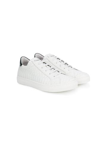 Dsquared2 Kids Mock Croc Sneakers - White