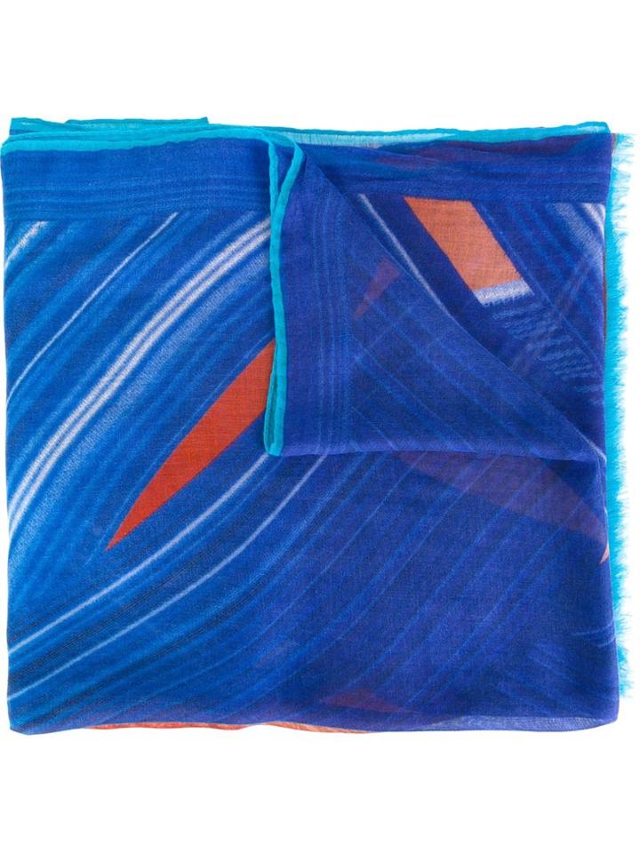 Missoni Printed Scarf, Women's, Brown, Modal/linen/flax