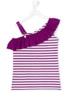Junior Gaultier Ruffle Shoulder Tank Top, Girl's, Size: 16 Yrs, Pink/purple