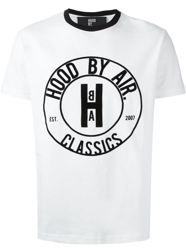 Hood By Air Front Print T-shirt, Men's, Size: Large, White, Cotton