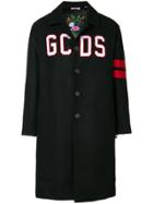 Gcds Midi Logo Coat - Black