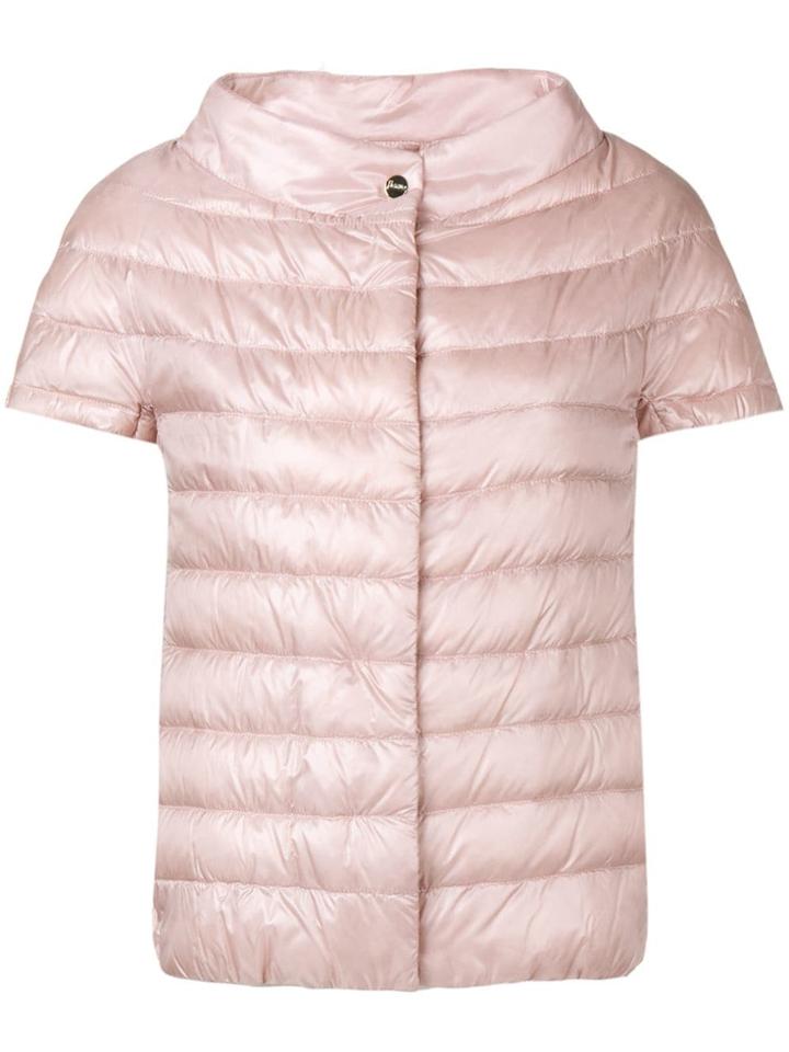Herno Shortsleeved Puffer Jacket - Pink