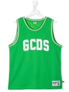 Gcds Kids Teen Logo Print Tank Top - Green
