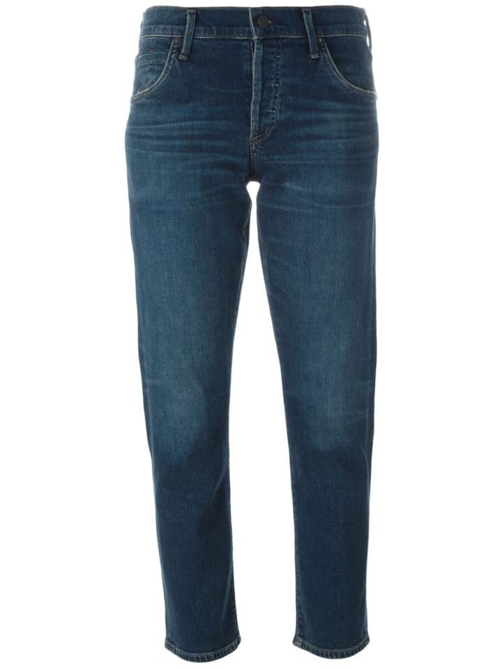 Citizens Of Humanity 'elsa' Mid-rise Cropped Jeans, Women's, Size: 28, Blue, Cotton/spandex/elastane