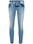 Diesel Cropped Skinny Jeans, Women's, Size: 28, Blue, Cotton/polyester/spandex/elastane