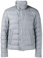 Moncler Gamme Bleu Quilted Wool Jacket, Men's, Size: 3, Grey, Feather Down/polyamide/wool