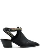 Twin-set Embellished Cut-out Boots - Black