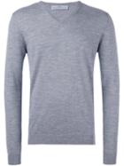 Grey Daniele Alessandrini V Neck Jumper