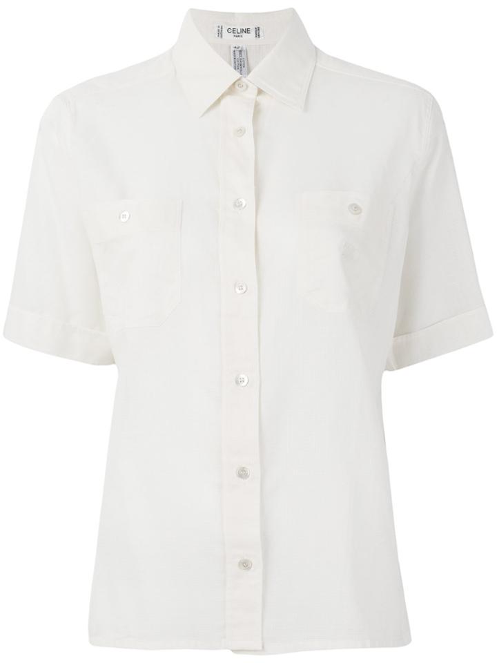 Céline Vintage Classic Short Sleeved Shirt - Nude & Neutrals