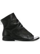 The Last Conspiracy Open Toe Ruched Boots - Black