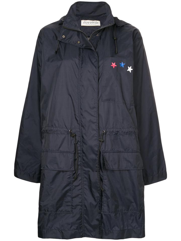 Être Cécile Long Parka Coat - Blue