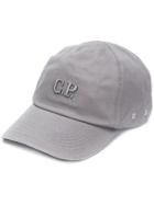 Cp Company Logo Baseball Cap - Grey