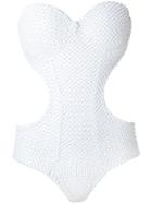 Amir Slama Panelled Swimsuit - White