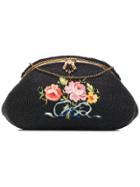 Rewind Vintage Affairs Beaded Floral Handbag - Black