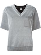 M Missoni Oversized Knit T-shirt, Women's, Size: Xs, Grey, Polyamide/viscose/wool/metallic Fibre