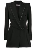Philosophy Di Lorenzo Serafini Draped Blazer Playsuit - Black