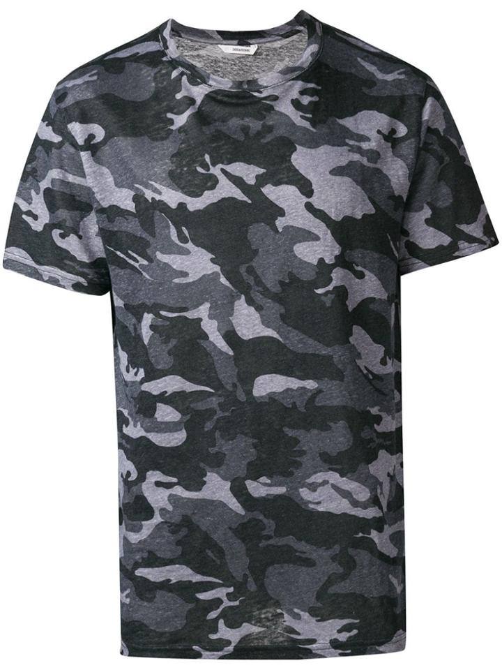 Zadig & Voltaire Camouflage Print T-shirt - Grey