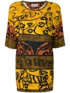 Jc De Castelbajac Vintage Distressed Oversized T-shirt - Yellow &