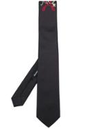 Alexander Mcqueen Embroidered Tie - Black