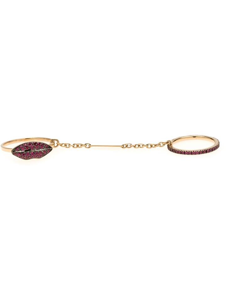 Delfina Delettrez 'two In One' Ruby Lips Ring