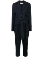 Victoria Victoria Beckham Tie Waist Jumpsuit - Blue