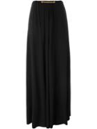 Lanvin Pleated Maxi Skirt, Women's, Size: 36, Black, Spandex/elastane/viscose/brass