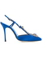 Manolo Blahnik Jamala 105 Pumps - Blue