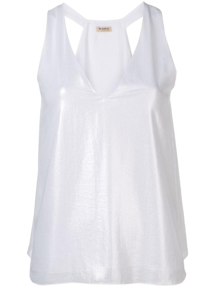 Blanca Racer Back Vest - Silver