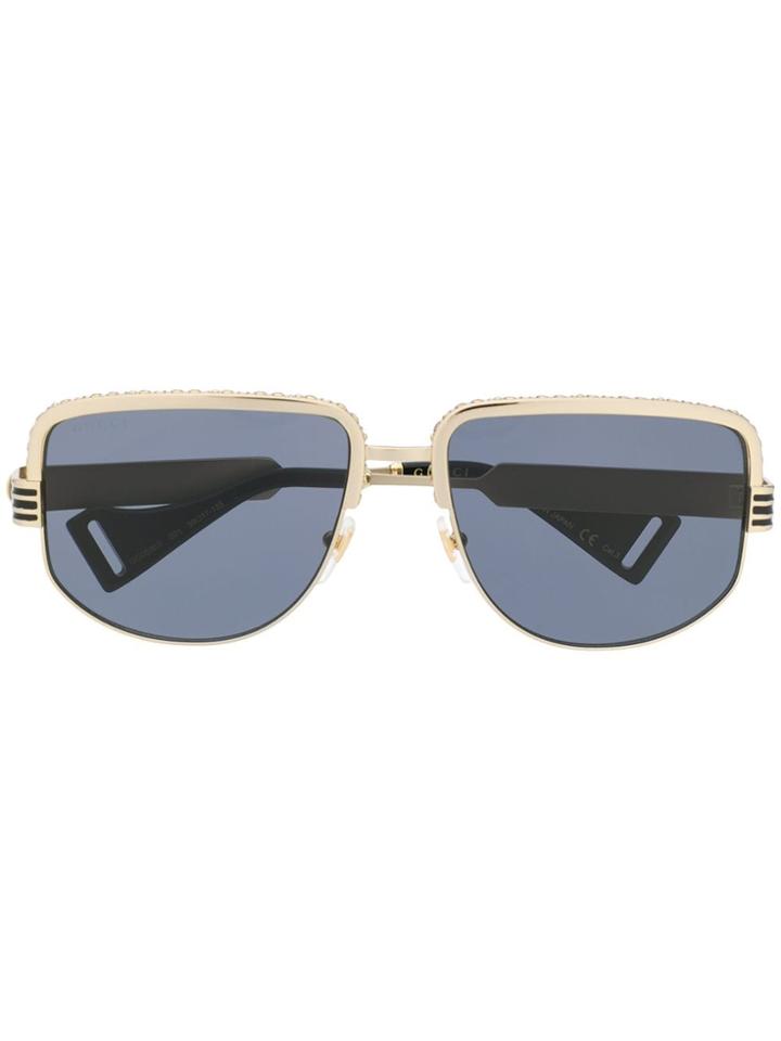 Gucci Eyewear Rectangular Sunglasses - Metallic
