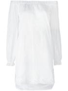 Ermanno Scervino Off The Shoulder Dress, Women's, Size: 42, White, Cotton/polyamide