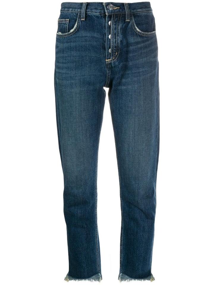 Current/elliott Straight-leg Cropped Jeans - Blue