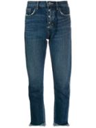 Current/elliott Straight-leg Cropped Jeans - Blue