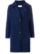 Chiara Bertani Wide Lapel Cardi-coat - Blue
