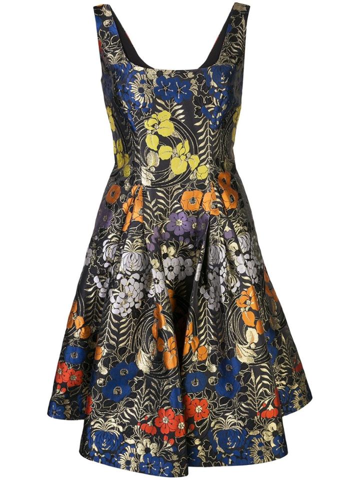 Zac Zac Posen Dita Floral Print Dress - Black