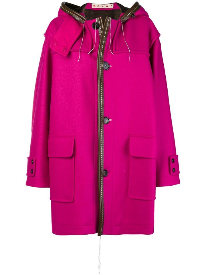 Marni Loose Fitted Coat - Pink & Purple