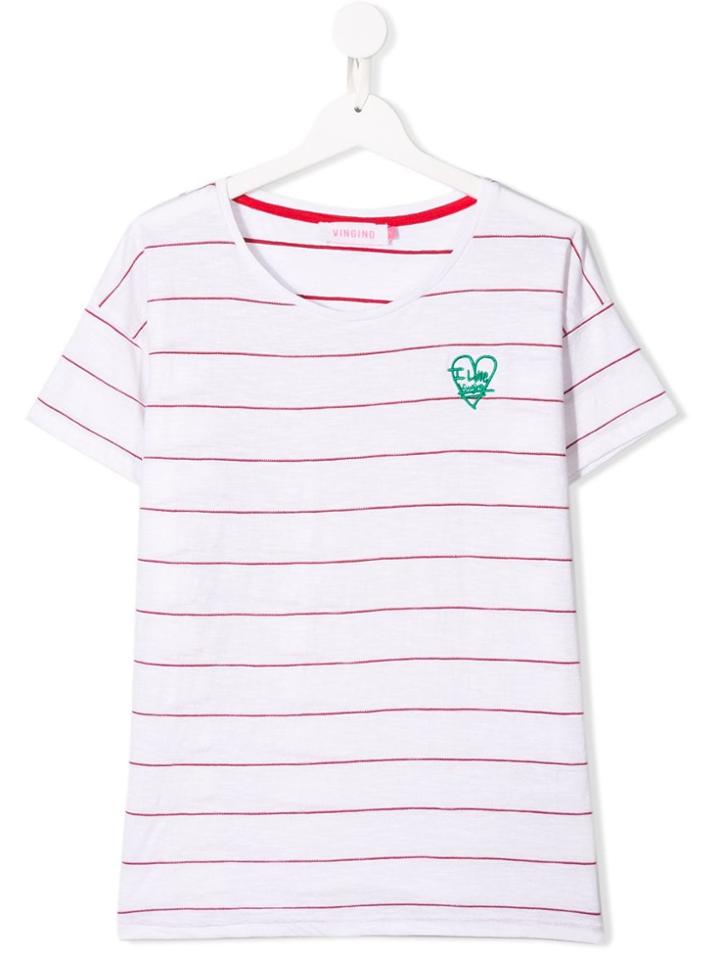 Vingino Striped T-shirt - White