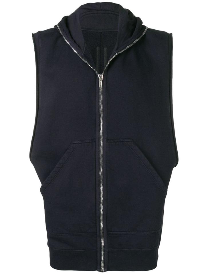 Rick Owens Drkshdw Sleeveless Hoodie - Blue