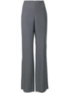 Emporio Armani High-waisted Flared Trousers - Grey