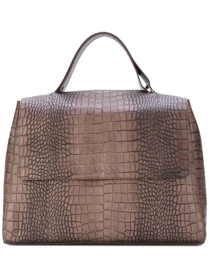 Orciani Boxy Tote - Brown