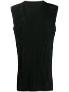 Homme Plissé Issey Miyake Pleated Vest Top - Black