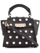 Zac Zac Posen Mini 'eartha Iconic Top Handle' Pearly Crossbody Bag, Women's, Black, Calf Leather