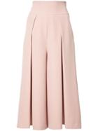 Milly Cropped Palazzo Pants, Women's, Size: 6, Pink/purple, Polyester/acetate/spandex/elastane