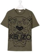 Kenzo Kids Teen Tiger Print T-shirt - Green