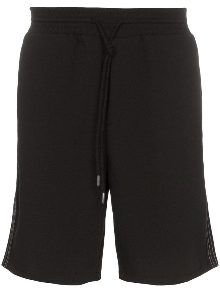 Lot78 Stripe Detail Track Shorts - Black