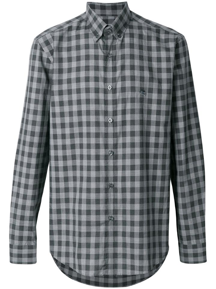 Etro Checked Shirt - Grey