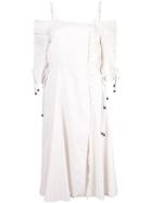 Jonathan Simkhai Off-shoulder Front Slit Dress - White