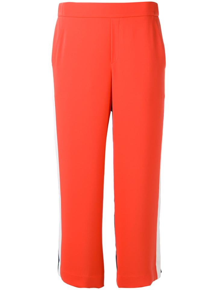 P.a.r.o.s.h. Contras-panels Cropped Trousers - Red