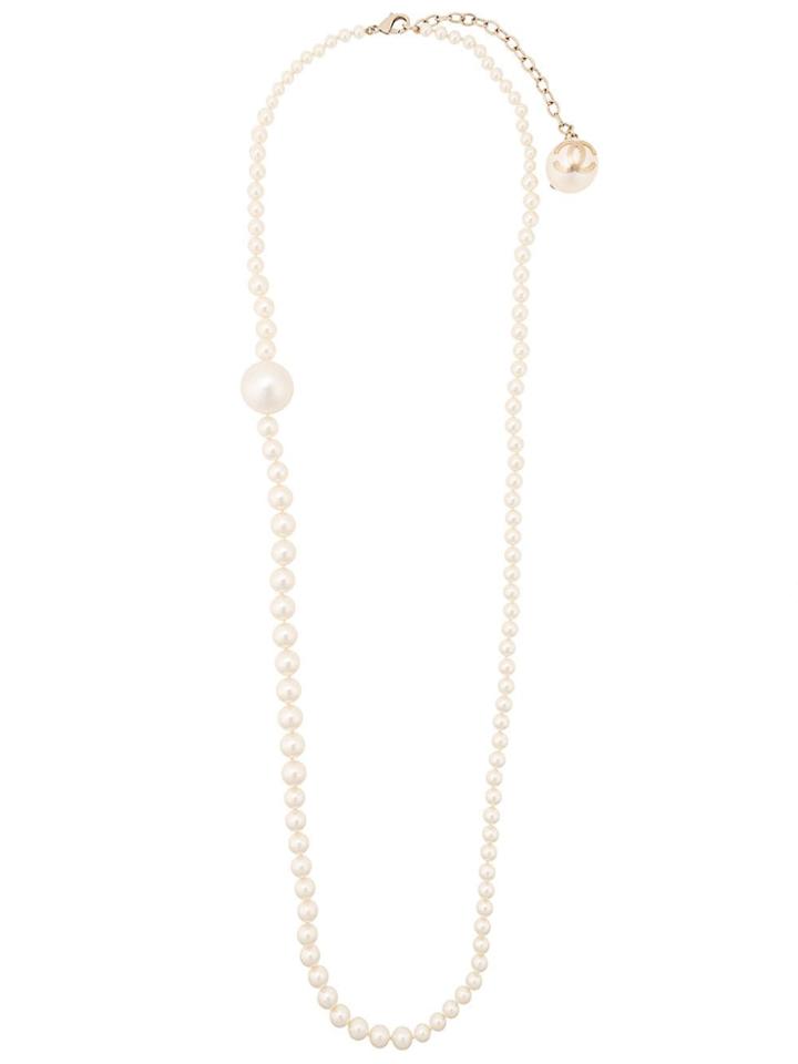 Chanel Vintage Double-tier Faux Pearl Necklace - Neutrals