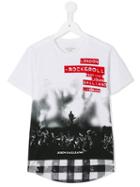 John Galliano Kids Rock & Roll Print T-shirt, Boy's, Size: 12 Yrs, White
