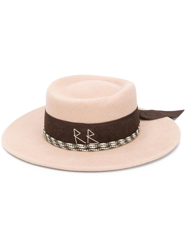 Ruslan Baginskiy Embellished Fedora - Neutrals